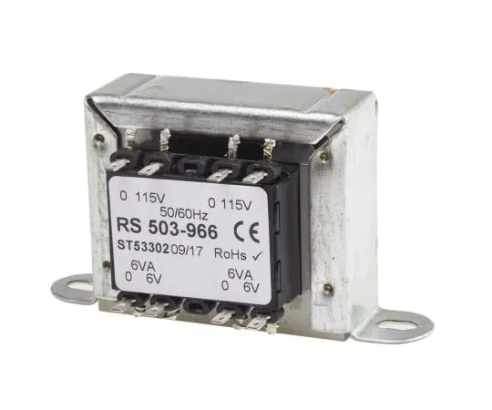 63-4636-28　RS PRO12VA2输出机箱安装变压器，6V交流　503-966