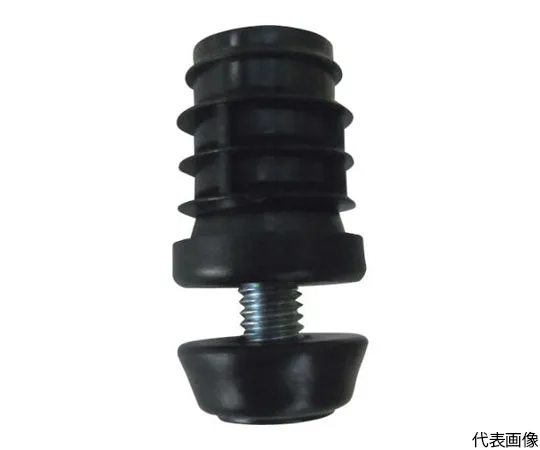 64-4998-80　［Discontinued］Resin Cap Round Pipe 50 with Adjuster Black 2 pcs　AC346K2