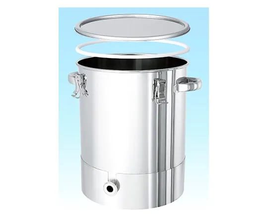 62-1369-43　聚四氟乙烯包装20L梯度下型不锈钢密封容器　KTT-CTH-PTFE-30