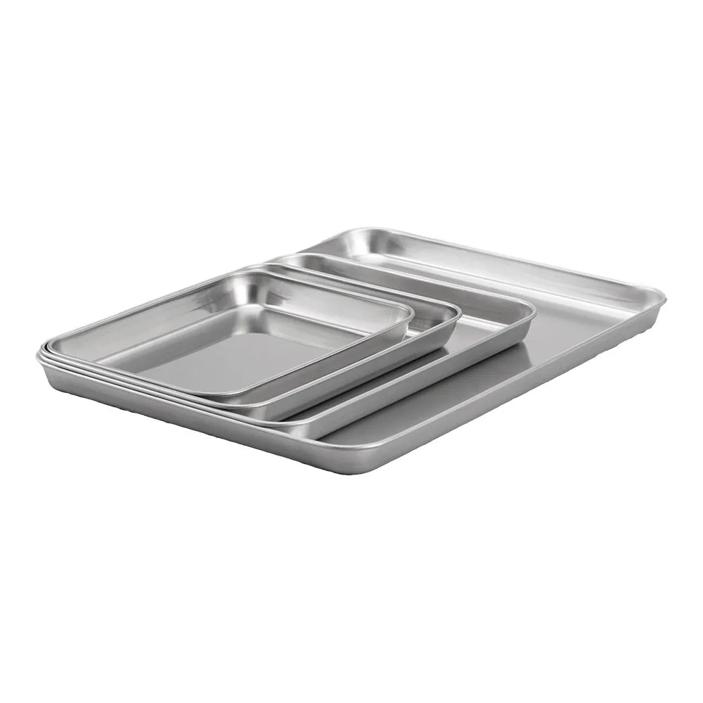 51-0041-01　［Discontinued］Stainless Steel Square Tray 230 x 170 x Height 25 mm 1 pc
