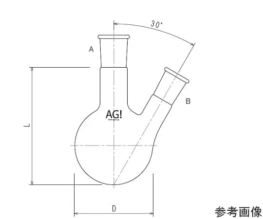 64-8910-58　两口瓶100 mL 24/40/15/25　3108-100-4L1L
