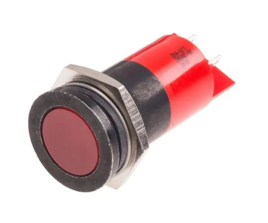 63-4585-38　RS PRO红色指示器，24 V交流/直流，22 mm安装孔尺寸，焊点终止　204-877