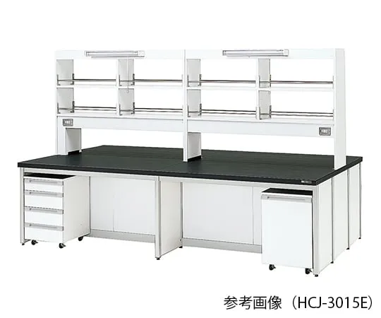 3-7914-01　实验室中央工作台 (框架类型) 1800 x 1200 x 800/1870 mm,带LED照明　HCJ-1812E