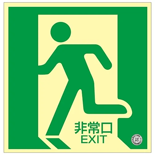 61-3397-38 地板紧急出口地板中光磷光型方向标志11 70011