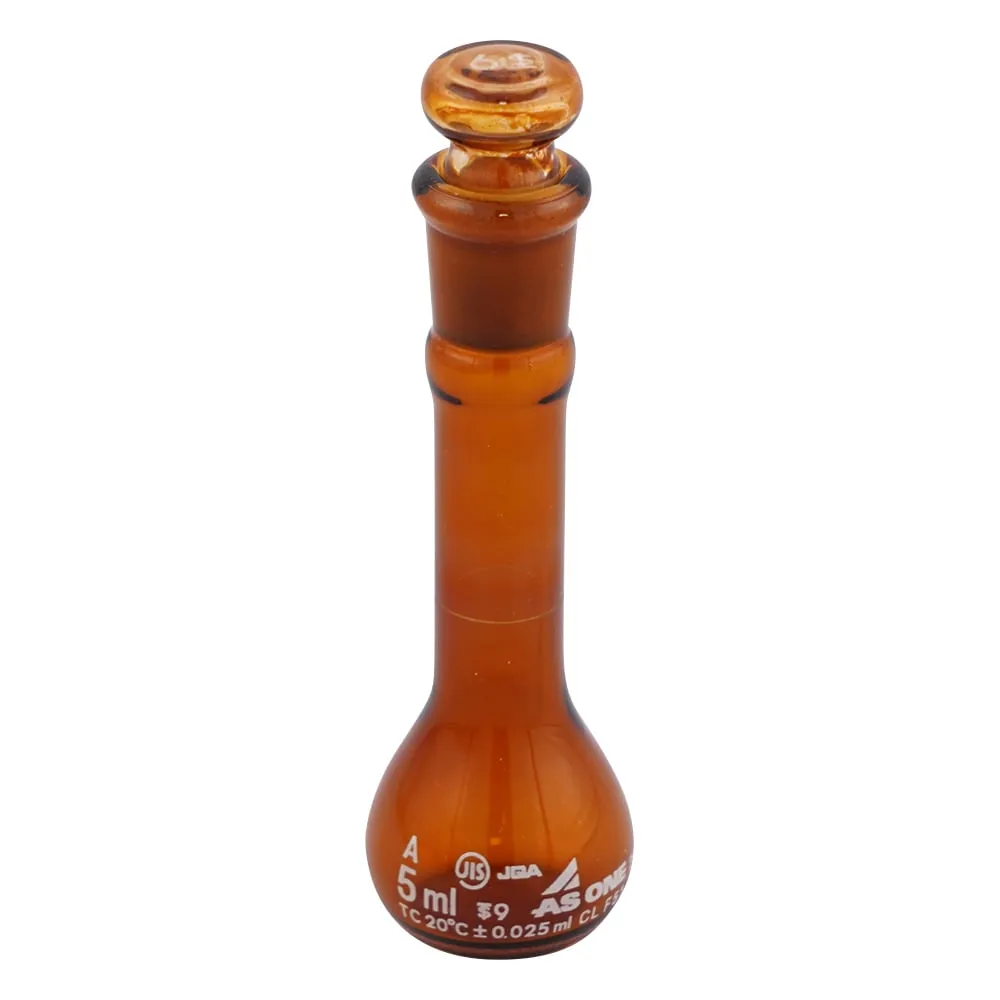 1-8564-21-56　Volumetric flask tea 5 mL with English Calibration Certificate