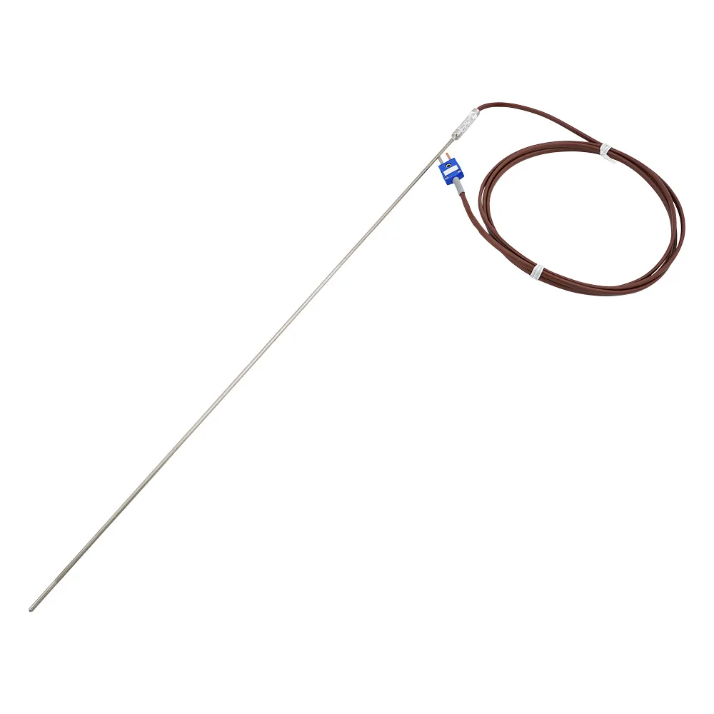 3-5598-06-20　T-sheath Thermocouple (SUS 316) φ3.2 x 500mm with Calibration Certificate　T-S316-3.2-500