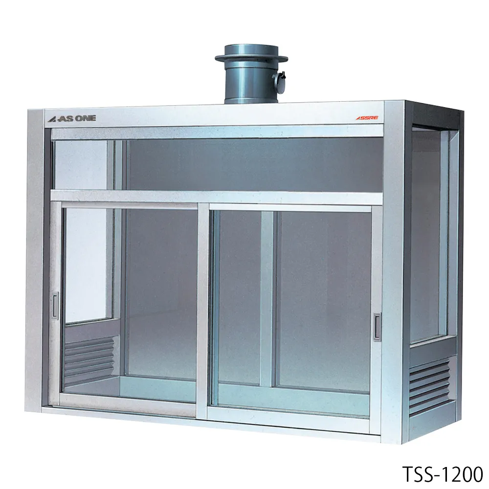 3-5822-11　Aluminum Test Table Hood (single-sided type, sliding sash type) 1800 x 750 x 1400 mm　TSS-1800