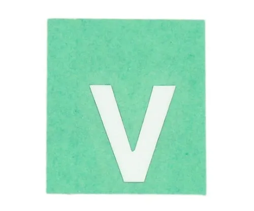 61-7397-63 字符印章V白色15毫米 CL15W-V