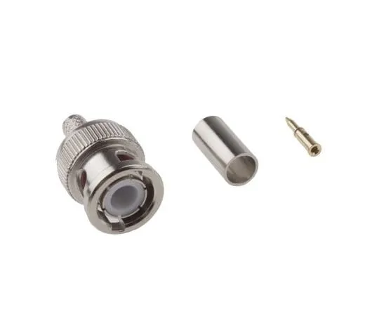 63-2999-63　RS PRO直线式50Ω电缆安装BNC连接器，插头，镍，压痕终止，RG58　546-4853