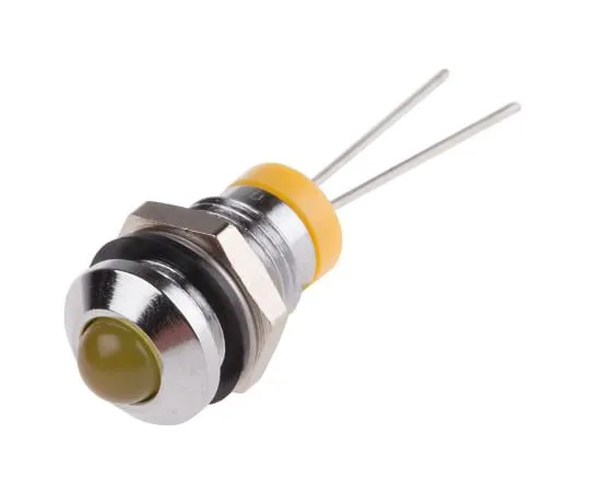 63-4585-54　RS PRO黄色指示器，2V直流，8mm安装孔尺寸，铅针终止，IP67　205-325