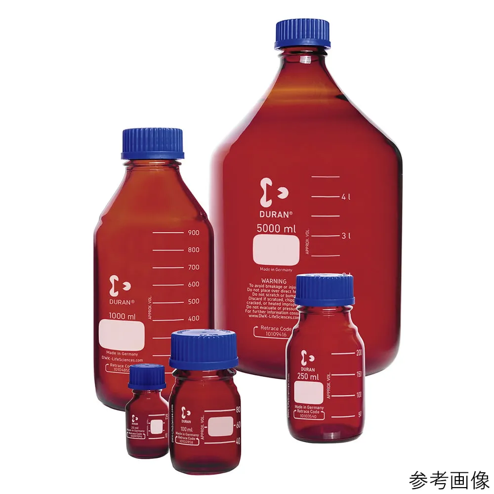 1-1961-01　螺旋顶瓶圆型深色琥珀(DURAN (R) ， 017210) 25mLGL-25　017210-25A