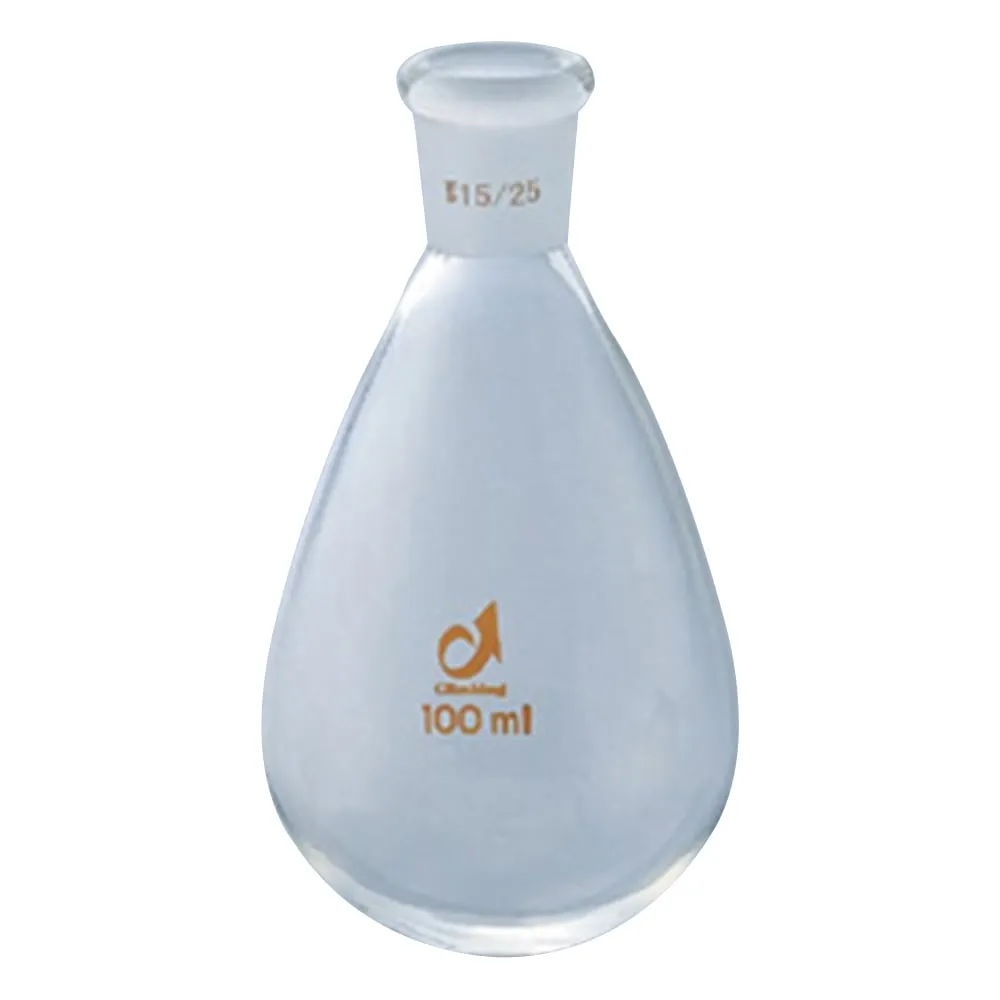 1-4363-01　普通滑动式茄子烧瓶100mLTS15/25　CL0090-04-10