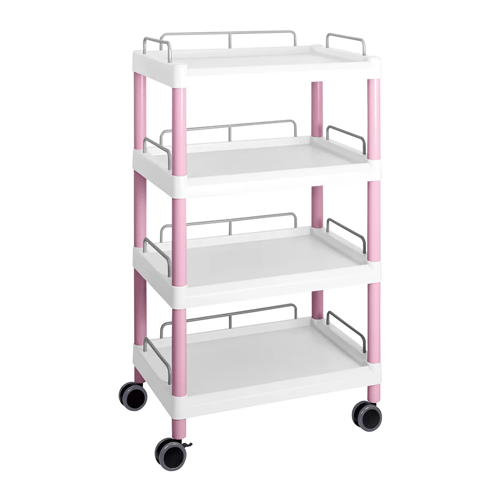 3-6644-09　Mobile Easy Cart (高挑/宽32) 粉红色4级Wiith Guard框架　ME32J