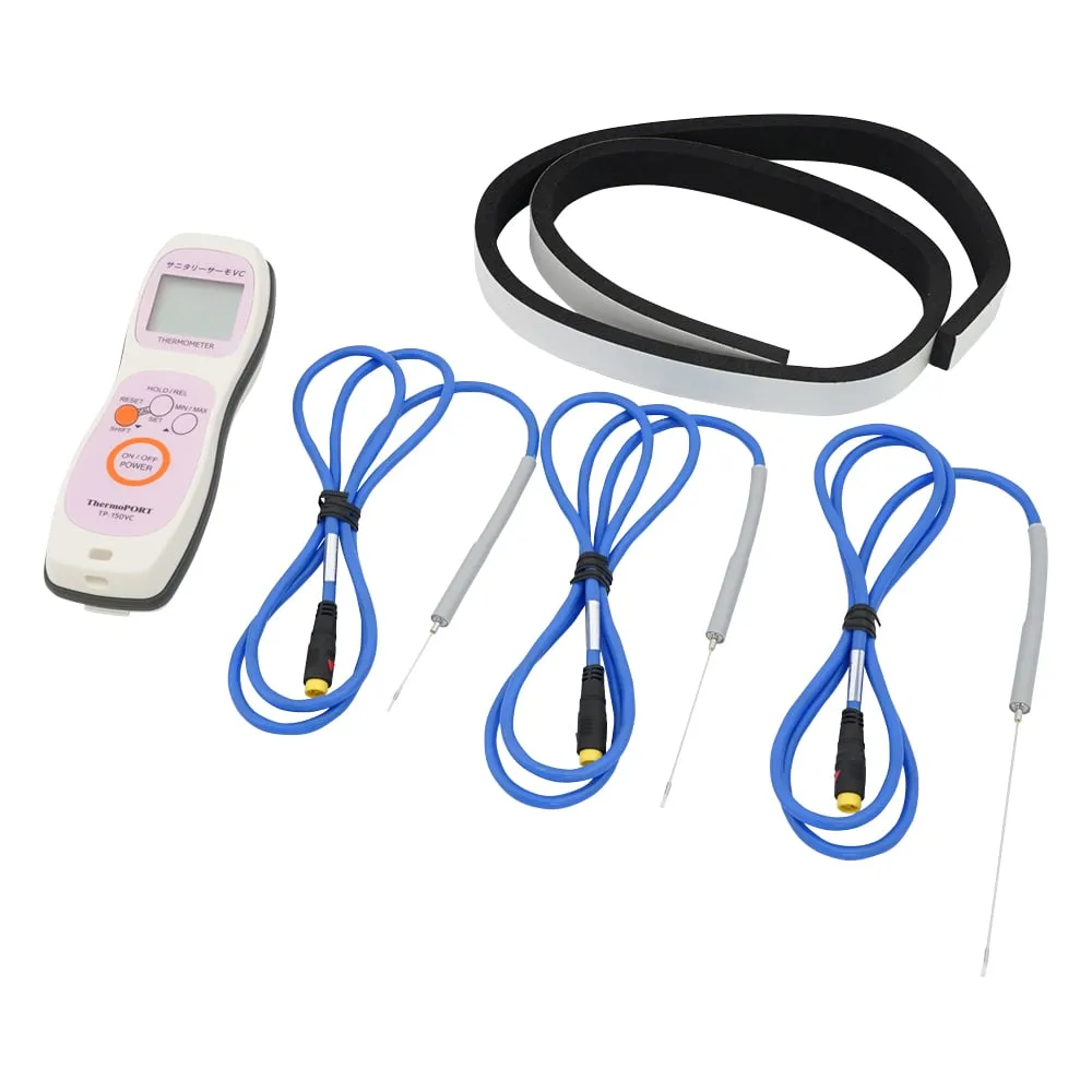 4-4525-01　High-speed response digital central thermometer (with calibration function) main unit + 3 types of sensors　TP-150VC-F