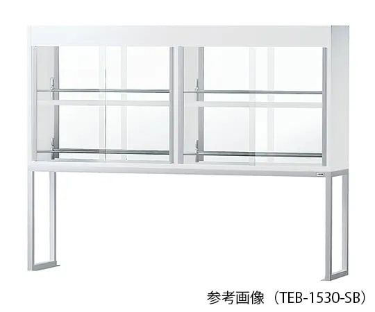 3-2091-11　试剂架 (带玻璃门的双面钢制) 900×300×1170 mm　TEB-930SB
