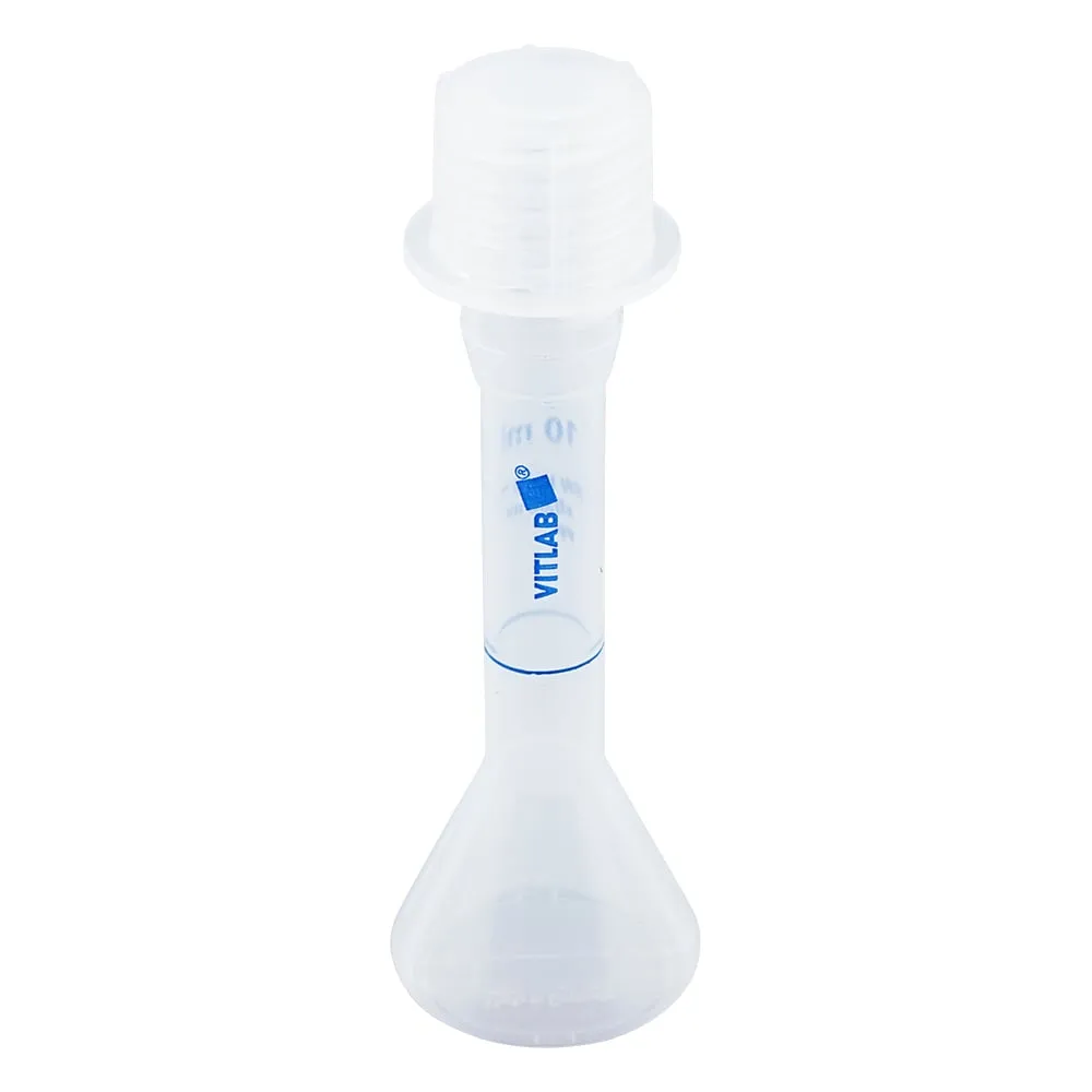 1-2174-01-56　PP Volumetric Flask with Screw Cap 10mL with English Calibration Certificate　677891