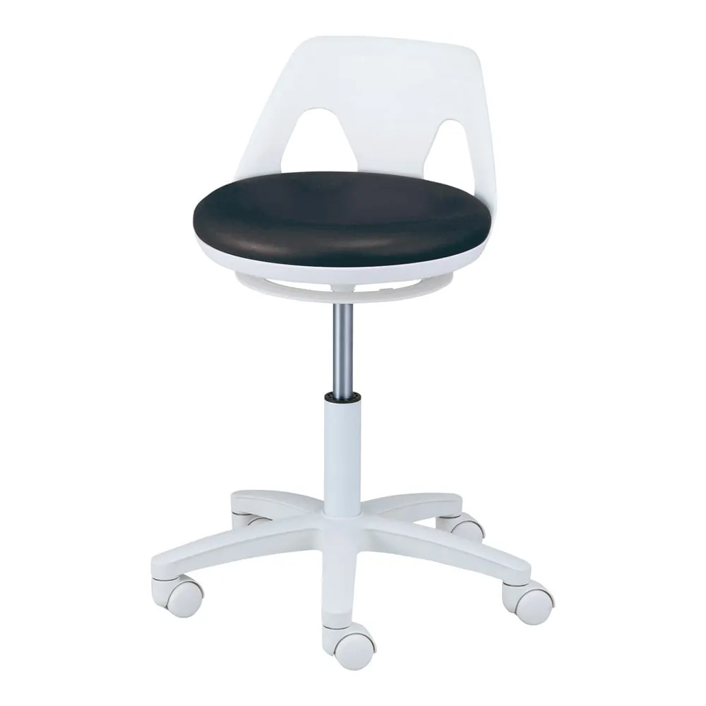 4-5709-01　High Type Chair Wide Type (Antibacterial/Antifouling) Without Foot Ring　SI-BK-W