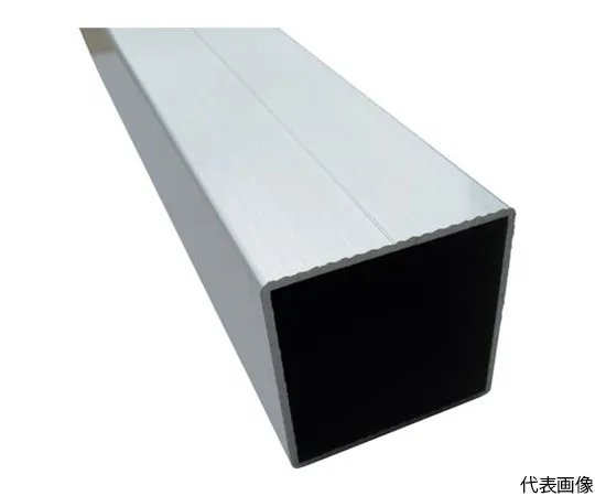 64-5012-44　Aluminum Square Pipe with Angle R2 with 1 V Groove 50 x 50 x 1.6 Silver 3.65 m　HP303SL