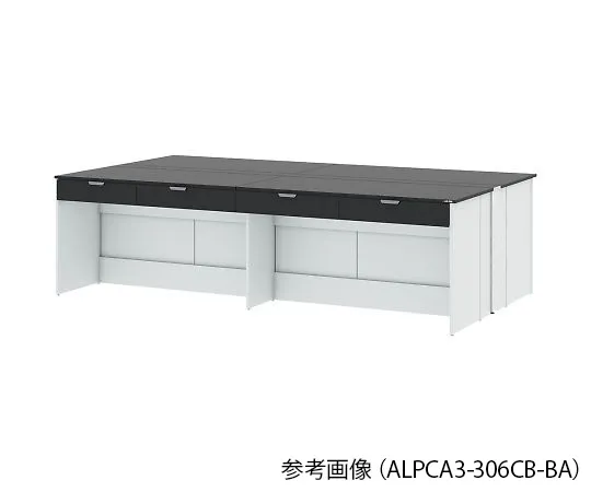4-3407-01　Central Laboratory Table (Frame Type) 1800 x 1650 x 850 mm　ALPCA3-186CB-BA