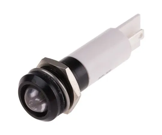 63-4585-57　RS PRO白色指示器，24 V交流/直流，12 mm安装孔尺寸，焊点终止，IP67　205-369