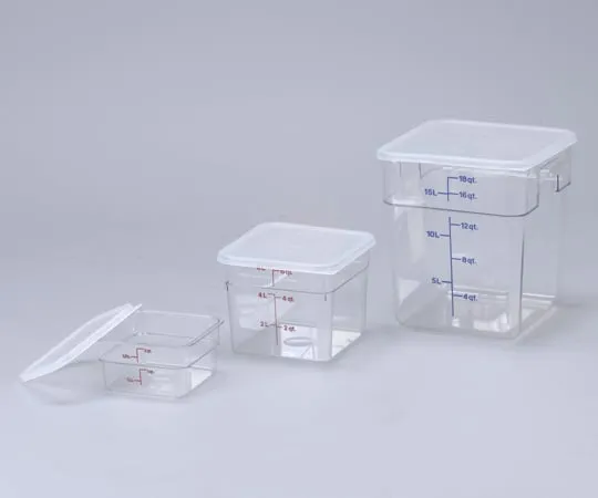 2-2394-11　角型盖用食品收纳容器(1.9L、3.8L (适用于)