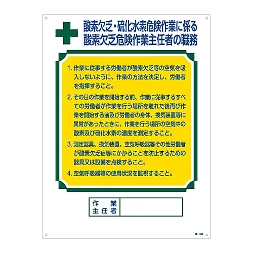 61-3385-45 职位名称“缺氧/硫化氢危险作业缺氧风险业务主管的职责”Job-502 49502