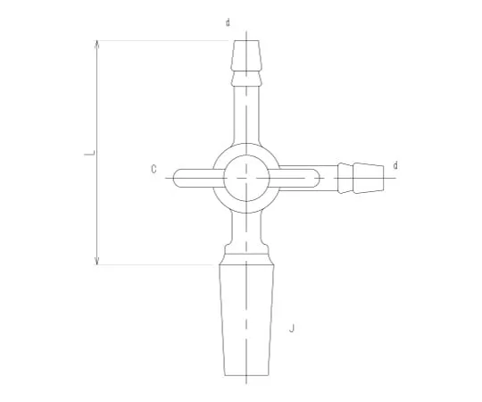 62-2093-31　滑动式三通I型公鸡PTFE公鸡　2452-1L