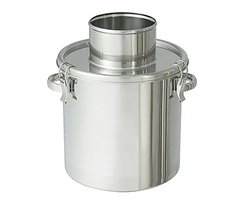 61-0752-80　集粉不锈钢容器 (带肋管形) 10L　FK-CTH-24-RP-100A