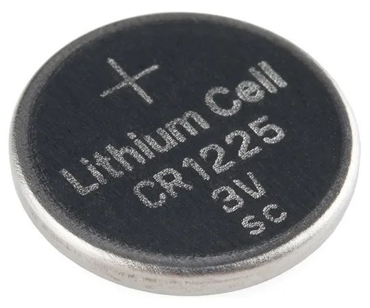 67-0430-12　［Discontinued］Coin Cell Battery - 12mm (CR1225)　PRT-00337