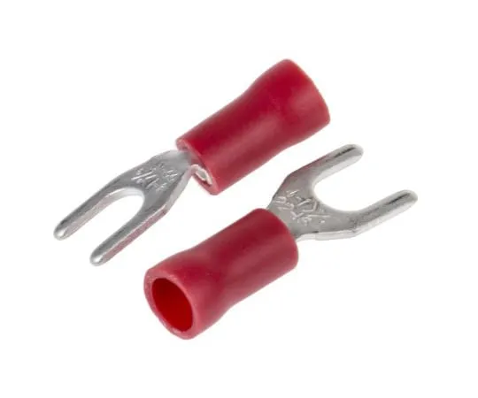 63-4641-34　RS PRO绝缘压痕铁锹连接器，0.5mm2至1.5mm2,22AWG至16AWG,M4柱尺寸乙烯基，红色　534-266