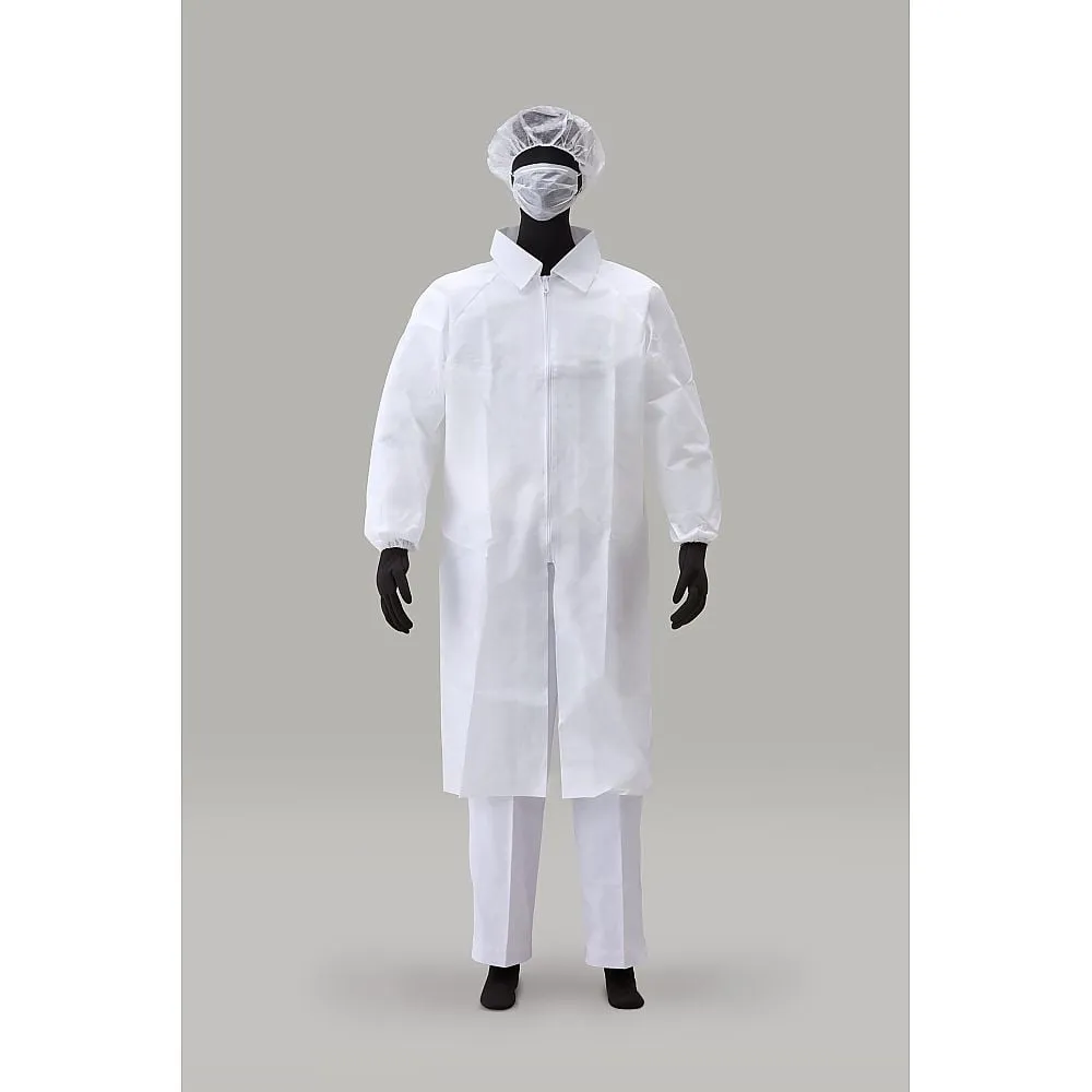 61-0002-37　AZ CLEAN (R) 1301件白色大衣3件组 (拉链) M　AZCLEAN1301-M