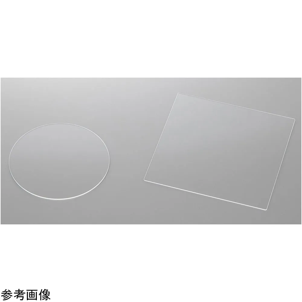 4-3547-01　Optical Glass Plate (BK-7 Double-sided Abrasive) 50 mm Diameter 1 Box (10 Sheets) 50 x 0.7 T