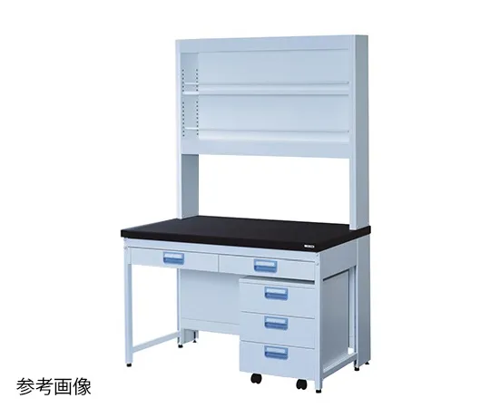 3-4144-01　边检台钢型，悬挂式抽屉，装有货车的试剂架1200×600×800/1900　ERB-1260K-ST