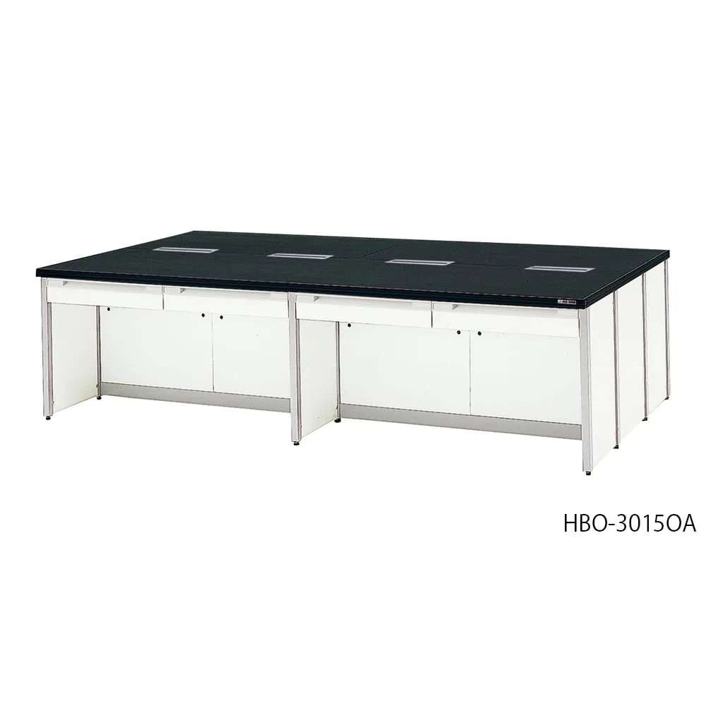 4-5534-01　Central Laboratory Table (Frame Type, with Power Tap Storage Space) 1800 x 1200 x 800 mm　HBO-1812OA