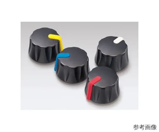 63-3043-60　Knob phi 26 Black Indicator line for white shaft diameter phi 6　K-210-W