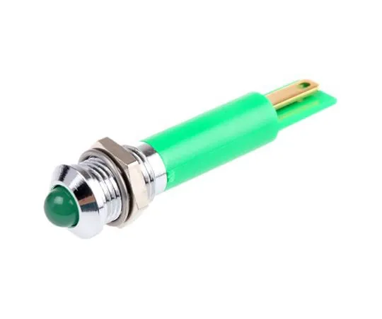 63-4587-24　RS PRO绿色指示器，12 V直流，8毫米安装孔尺寸，焊点终止　211-257