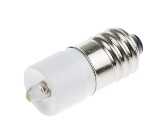 63-4586-07　LED反射器灯泡，E10,白色，单芯片，10毫米直径，6 V交流/直流电。　207-523