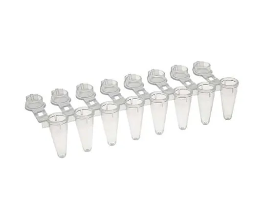 65-3849-52　PCR 8 Tube & Single Lock Flat Cap 0.1 ml Natural 1000 Pieces　T320-2LPN