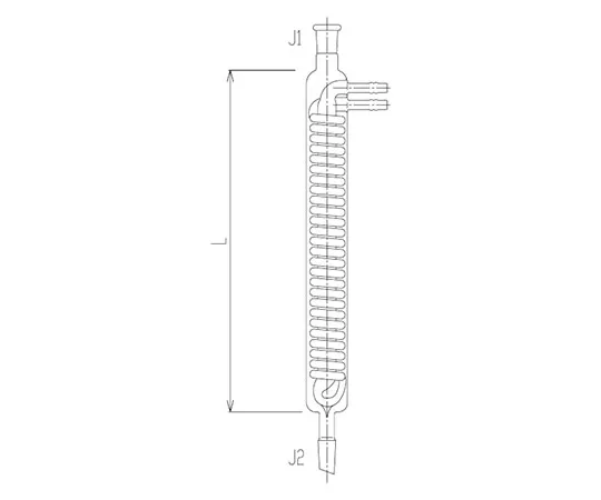 64-5088-02　石英漏斗冷却器200毫米　1330-200
