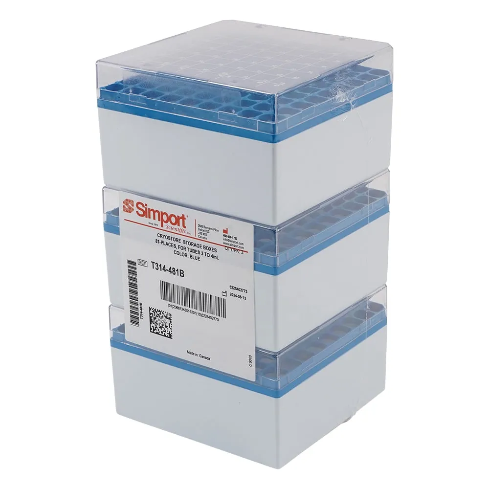 3-8637-01　Cryostorage Box CryostoreTM Blue 3件　T314-481B