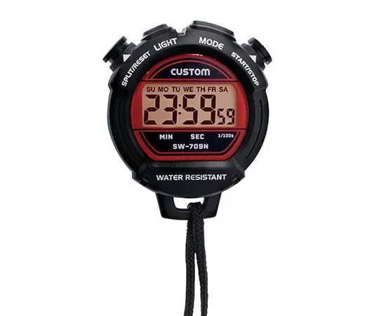 6-5612-21-20　Drip-proof stopwatch (IPX4 compliant) with calibration certificate　SW-709N
