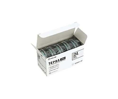 61-0601-28　［已停用］Tepra PRO Label Printer Tape Eco Pack 5 Pc透明/黑色字符24 mm　ST24K-5P