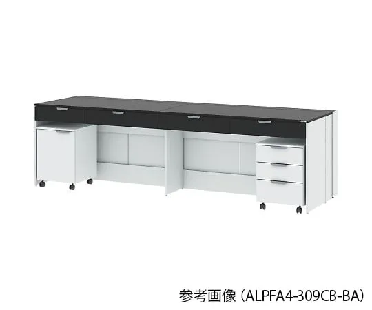 4-3387-01　Side Laboratory Table (Frame Type) with Cart Unit 1200 x 900 x 850 mm　ALPFA4-129CB-BA