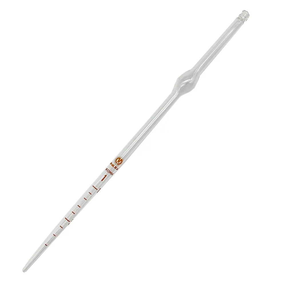 6-275-01　测量吸量(简易检视列印比例，硬式玻璃) 1 mL 10份