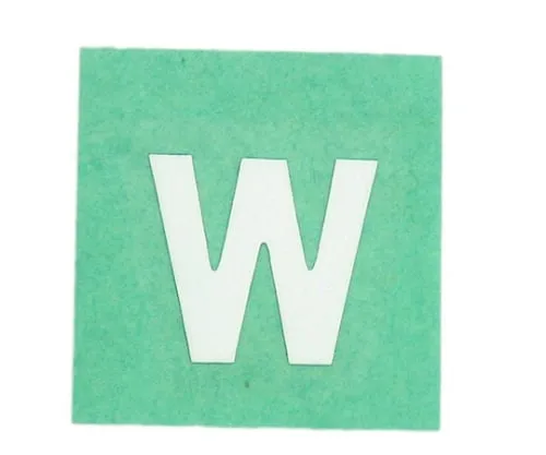 61-7397-64　字符印章W白色15毫米　CL15W-W