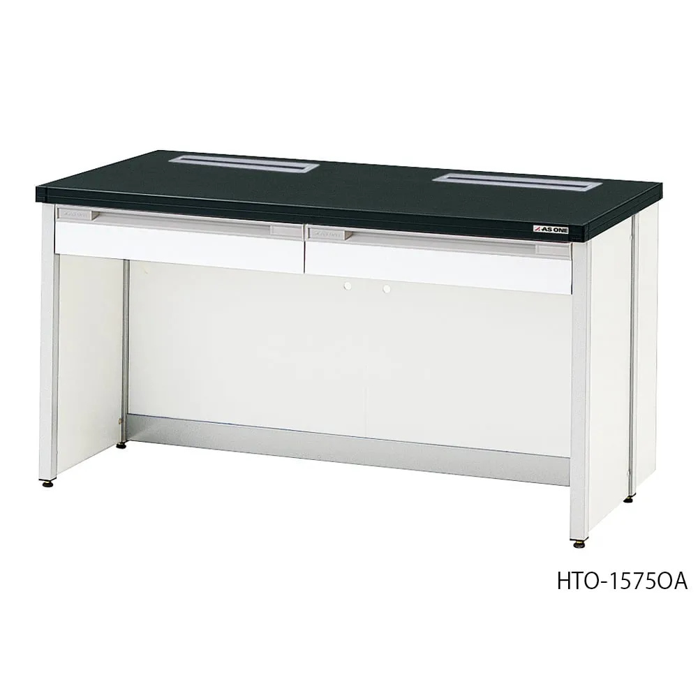 4-5540-01　Side Laboratory Table (Frame Type, with Power Tap Storage Space, with Drawer) 600 x 750 x 800 mm　HTO-675OA