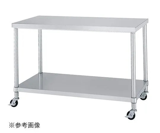 61-9028-86　不锈钢工作台扁平板架，车轮450×450×800mm　WBC-4545-800-R75