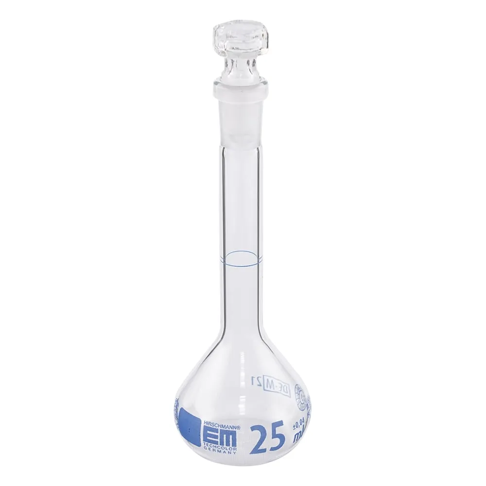 5-5363-03-20　EM Euro Volumetric Flask with Stopper 25mL with Calibration Certificate　2820270