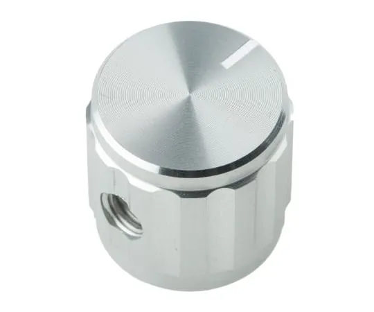 63-4635-69　RS PRO 15 mm银色电位器旋钮，适用于6.4mm轴劈裂　498-889