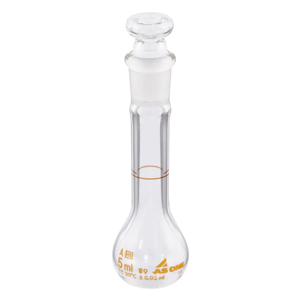 1-8565-01-56　Accurate Volumetric Flask, White 5 mL with English version, Calibration Certificate